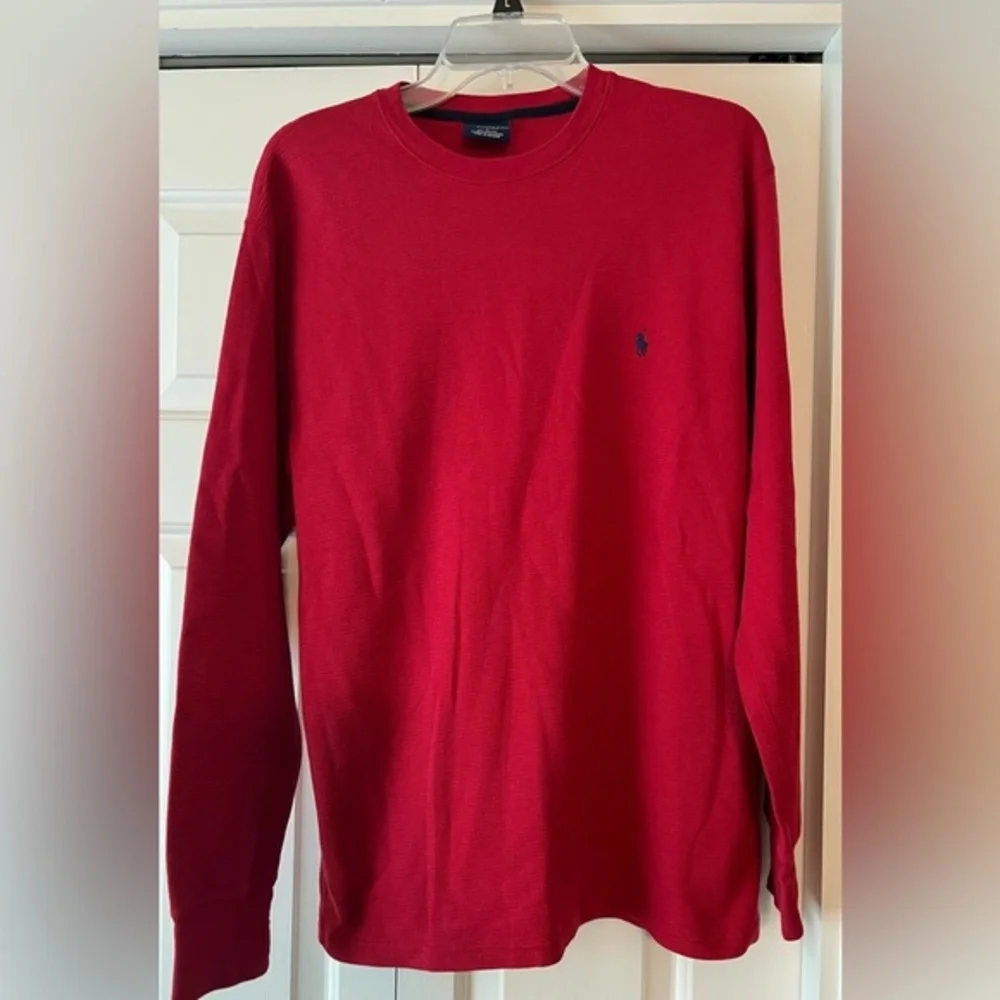 Polo Ralph Lauren Men's Red Thermal Waffle Knit Sleep Shirt EUC L #1674